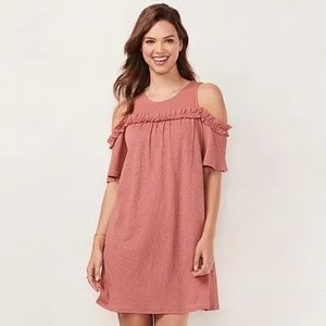 LC Lauren Conrad Cold Shoulder Shift Dress